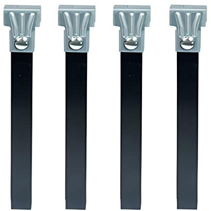 PEGANE Lot de 4 Pieds pour sommier en Métal Coloris Noir - Hauteur 40 cm x 3,5 cm