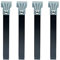 PEGANE Lot de 4 Pieds pour sommier en Métal Coloris Noir - Hauteur 40 cm x 3,5 cm