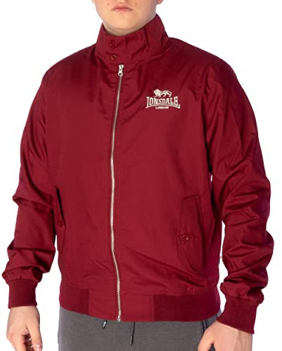 Lonsdale Herren Classic Allwetterjacke, Cherry Red, XL