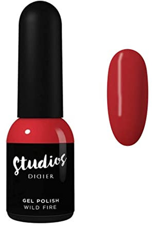 Didier Lab - Premium UV Nagellack Wild Fire - Gel Nagellack - Farbgel für Gelnägel - Auftrag von 1 oder 2 Schichten Gel Nägel - Stark Pigmentiert UV Gel Nagellack - Gel Polish - Nagellack Rot