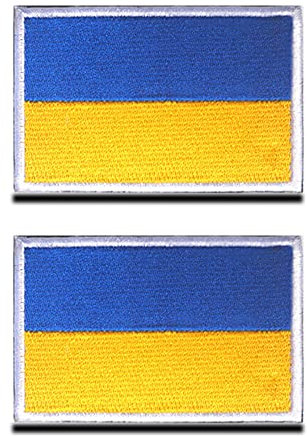 Zcketo 2 Packs Ukraine Flag Ukrainian National Flag Embroidered Hook & Loop Fastener Emblem Sew On Patches for Backpack Cap Jacket Jeans Vest Bag Pouch Clothes Clothing
