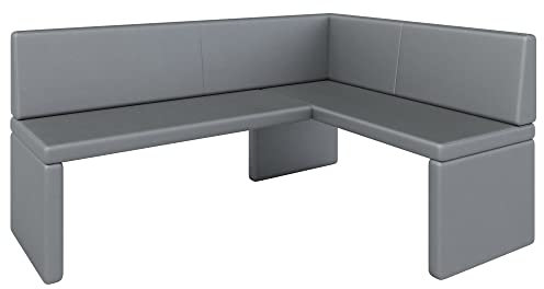 Eckbank Akiko Corner Bench - Eckbankgruppe für Ihrem Esszimmer, Küche modern, Sitzecke, Essecke. Perfekt für Küche, Büro und Rezeption. Solide und Starke Verarbeitung. (Soft 29, 168x128cm rechts)