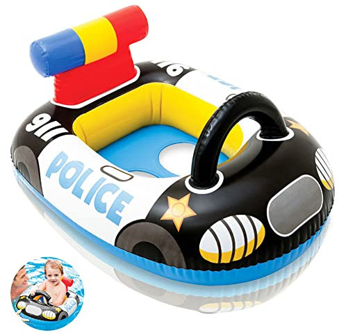 MEZHEN Anello di Nuoto per Bambini Salvagente Gonfiabile Piscina Galleggiante Auto Della Polizia Anello da Nuoto Gonfiabile per Spiaggia o Piscina