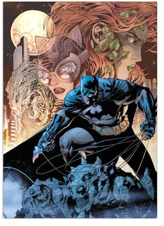 Displate Offiziell DC Comics MetallPoster Magnetische Befestigung Inklusive Lizenziert Bilder Hochwertiges Poster DC Jim Lee Collection - King of the night 45 cm x 32 cm