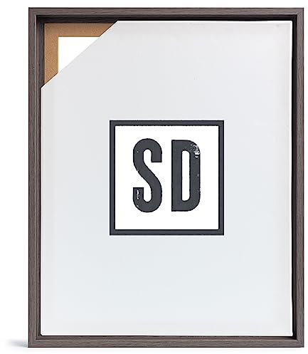 Stallmann Design Schattenfugenrahmen für Keilrahmen | 50x50 cm | Mooreiche | MDF Rahmen für Leinwände mit Tiefeneffekt | mit Montagezubehör | Rahmen ohne Glas und Rückwand