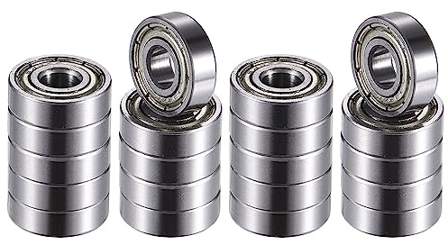 A ABSOPRO 20 Stück Rillenkugellager 695ZZ 5x13x4mm Silberton | Material: Lagerstahl, Vorgeschmiert, Langlebig, Hohe Tragfähigkeit, Anwendung: Autos, Fahrräder, Motorräder, Karts