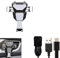 K-S-Trade Support Voiture pour OnePlus Nord N20 SE Compatible avec OnePlus Nord N20 SE Montage évent Grille Ventilation Noir-Argent + Chargeur Voiture Véhicule Titulaire Support De Smartphone