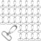 WnlahuWA 30 Stück Schlüsselanhänger Haken, Swivel Clasp Carabiner Hook Lobster, Rotating Carabiner Hooks, Makramee Schlüsselanhänger, für Lanyards, Gurtbänder, Schlüsselanhänger