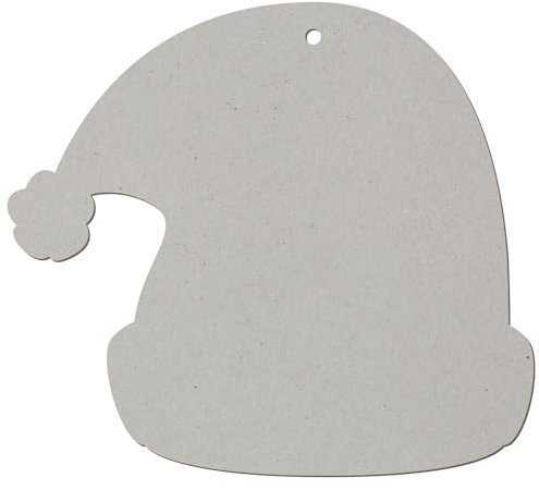 Pappe Weihnachtsmann Mütze V1 - Basteln Deko 5-50 cm, Pack mit:25 Stück, Breite:15cm breit