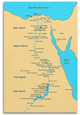 HAYZE Geographische Karte von Ägypten Großstädte Dekorative Leinwand Wand & Kunst Poster Gemälde 30 x 45 cm