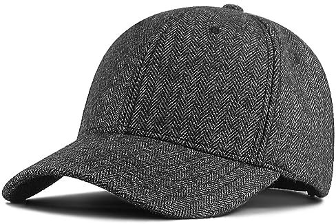 YAMEE Baseballmütze Herren schwarz XXL Wintermütze,Herren Winter Baseball-Cap,Wintercap Herbst/Winter Basecap Warme