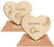 Du wirst Oma & Opa – Schwangerschaftsverkündung Geschenkset aus Holz – 2 Herzscheiben mit Gravur und Umschlägen