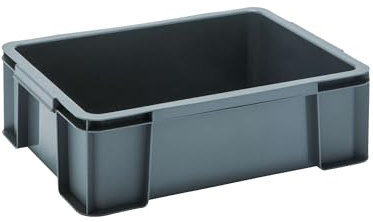 SUNDIS Master Box, bac de rangement 9L en plastique recyclé, robuste et renforcé, parois droites, superposable et combinable, idéal pour l’atelier, le bricolage ou le transport