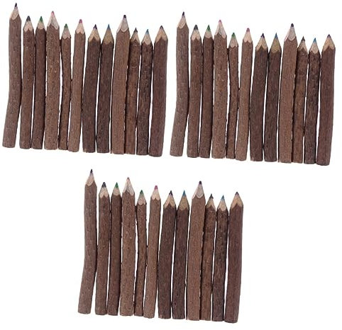 NUOBESTY 36 Stk Ast Bleistifte Zweige Ast Buntstifte Baustift Zweig Bleistifte Holzstifte natur kinder stifte kinderstifte hochstihl Rinde Bleistift Zweig Buntstifte hölzern Lötstift Bambus