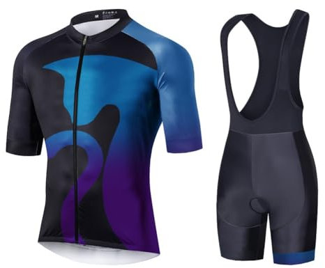 UGLY FROG 24H Abbigliamento Bici MTB Estivo Maglia Ciclista Manica Corta,Maglietta Bicicletta Shirt e Salopette Pantaloncini con 9D Gel Imbottiti,Tuta Ciclo Asciugatura Rapida Traspirante