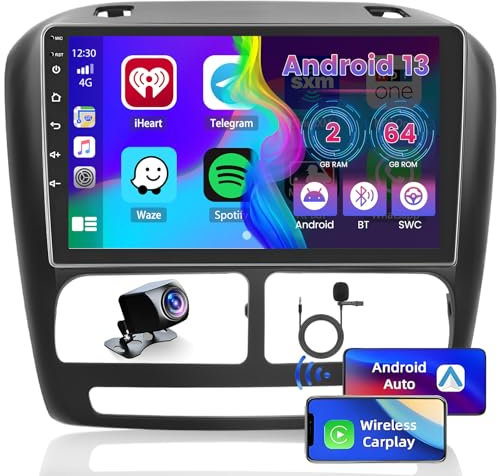 [2+64GB] Android 13 Autoradio, für FIAT Doblo 2010-2015/Combo 2011-2018 Radio, CarPlay Android Auto Wireless, 9 Bildschrim Auto Radio, Bluetooth, GPS Navi WiFi EQ FM RDS SWC USB, Rückfahrkamera