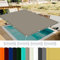 Filet d'ombrage avec Oeillets et Cordons 3 x 4 m 98% UV Protection,Polyester, Imperméable Toile d'ombrage avec Oeillets avec Cordons pour Pergola, Fleurs, Patio Lawn., Kaki