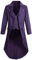 Maeau - Veste Steampunk Longue Queue pour Hommes Victorien Tuxedo Gothique Manteau Robe Médiéval Vintage Uniforme Prince pour Halloween - Violet - M