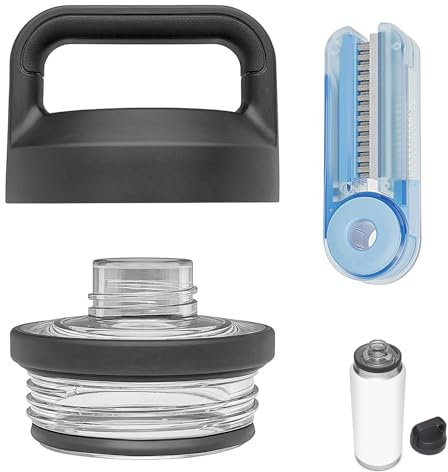 Yofflink Chug Cap Replacement Compatible with Yeti Water Bottle, Screw Top Lid Fits 18/26/36/64 oz Yeti Rambler, Transparent ABS Material, Dishwasher-Safe