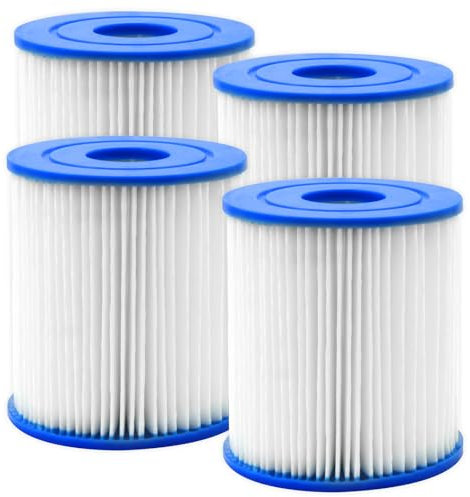Boerni Type I Pool Filter Cartridges for Bestway,Replacement Filter Cartridge for Pool Cleaning (4pcs)
