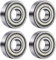 4 Stück 608 ZZ Skateboard-Kugellager, Inline-Skate-Zubehörlager, langlebige Mehrzweck-Miniaturlager aus Stahl, können für Skateboards oder Inline-Skates usw. verwendet werden.