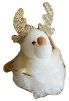 AKTOUR Infrarot Strahler Mit Fernbedienung Schlitten Puppe Dekoration Anhänger Weihnachtsbaum Anhänger Anordnung Schaukel Aufhängung Seil (D, One Size)