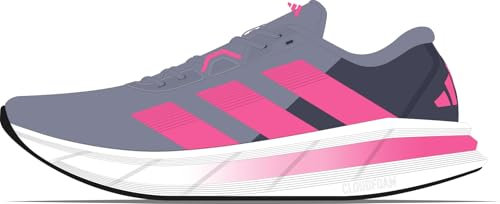 adidas Galaxy 7 Running Shoes, Scarpe da Corsa Donna, Argento Viola Lucido Rosa Ombra Navy, 36 EU