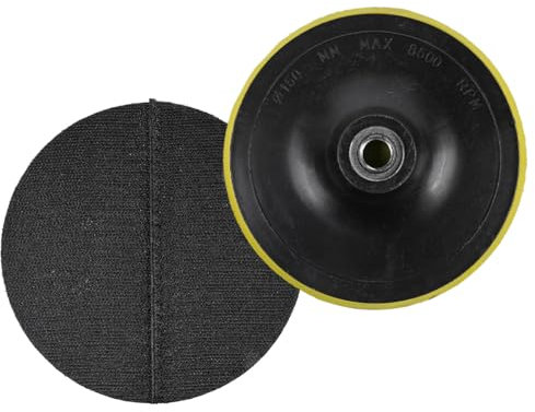 VOANZO Paquete de 2 Almohadillas de Soporte con Gancho y Bucle de 150 mm y 6 Pulgadas, Rosca M14, Almohadilla de Soporte para lijadora Orbital, Almohadilla de Pulido, Placa de Soporte.