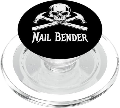 Nail Bender Skull Crossbones Hammers Carpenter Construction PopSockets PopGrip for MagSafe