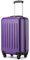 Kono Hartschale Koffer Trolley Rollkoffer Handgepäck Koffer Zwillingsrollen ABS Handgepäck Bordgepäck 4 Rollen, 55cm 20 Zoll(Violett)