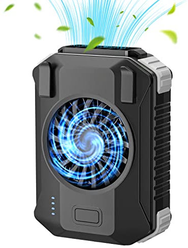 10000mAh Portable Waist Fan - 3 Speeds Strong Airflow Portable Fan Rechargeable, Hands-Free Hanging Neck Fan, Wearable Personal Clip on Shirt Belt Fans for Outdoor, Jobsite, Farms, Traveling, Fishing