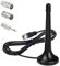 FM DAB Radio Antenne für Stereoanlage und AV Receiver - Universale Zimmerantenne mit Magnetfuß und 3m Verlängerungskabel - Hervorragender Empfang für DAB+ und UKW Radio, Digitale Radioantenne