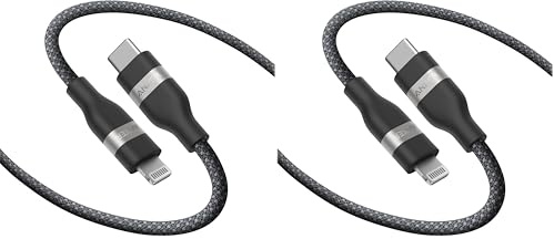 Anker USB C to Lightning Cable, Upcycled-Braided USB-C to Lightning Cord, Ultra-Fast Charging Cable for iPhone 14/13/12/11 Series and More (6ft) (Pack of 2)