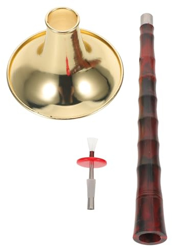 Toyvian Suona Traditionnel Résine Abs Haute Résistance Bol Doré Imitation Bois, Instrument de Musique Folklorique Chinois pour Débutants, pour Festivals et Célébrations Culturelles
