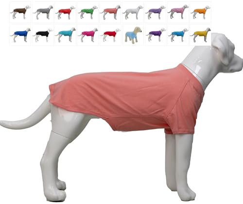 Lovelonglong Hund T-Shirt, 100% Baumwolle, Haustier T-Shirt, Hund-Unterhemd T-Shirts Für Dackel, Corgi Lotuspink D-L