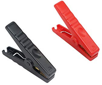 CERRXIAN - Clip a coccodrillo per accensione auto, 150 A, colore: Rosso + Nero