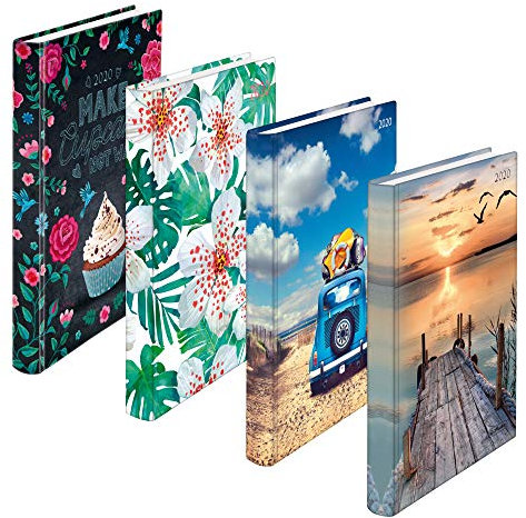 Buchkalender Timer A5 Rainbow 1T/1S, farbig sortiert 2020