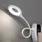 Lampe de Lecture LED Lampes Clips Lampe de Bureau pour enfant avec Cou Flexible USB rechargeable eReaders étudier le travail, Blanc