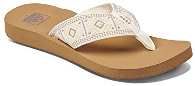 Reef Women's Spring Woven Flip-Flop, Vintage White, 4 UK