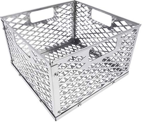 Holzkohle-Feuerbox-Korb für Oklahoma Joe's Highland Bandera Longhorn Passend für die meisten versetzten Räuchergrills, Edelstahl, 30,5 x 30,5 x 19,1 cm