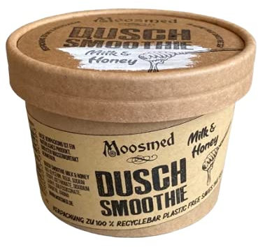 Moosmed Dusch Smoothie Milch & Honig - vegane Bio-Seife handgefertigt in Deutschland – Dusch Butter mit Peeling Effekt
