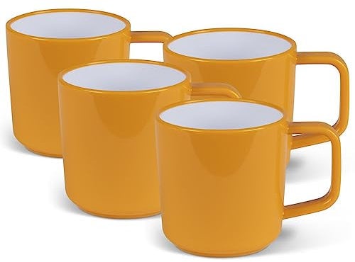 Picknick-Geschirr Melamin Camping Geschirr 4er Set Tassen Terracotta Kampa