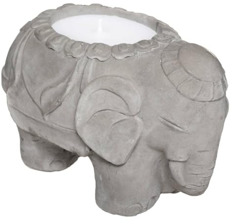 Atmosphera - Duftkerze Elefant - Zitronengras - 180 g - Grau
