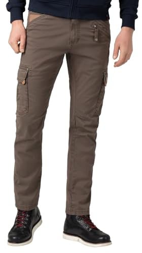 Timezone Herren Regular Rogertz Freizeithose, Earth Grey, 33W 32L EU