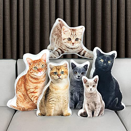 LMQJDZ Personalisiertes Foto Haustier Kissen, Benutzerdefinierte Hund Katze Geformtes Kissen, 3D Wurfkissen Doppelseitiger Druck mit Bild, für Geburtstag, Weihnachten, Wohnkultur, Gedenk Geschenke