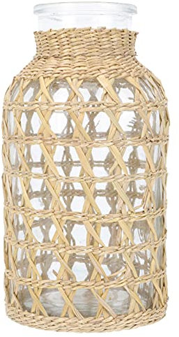 TOPBATHY 1pieza Jarrón Decorativo De Vidrio Mano Contenedor Floral Estilo Vintage Para Decoración De Oficina y Hogar Moderno Para Arreglos Escritorios y Mesas