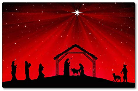 Tulup Schneidebretter Gehärtetes Glas Spritzschutz 80x52cm Weihnachten Küche Herdabdeckplatte - Stern-Weihnachtsferien