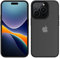 kwmobile Hülle für das iPhone 14 Pro Hülle - Transparente Hartschale - Stoßfeste Handyhülle aus Weichem TPU Silikon - Schwarz Matt Transparent