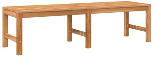 vidaXL Solid Teak Wood Garden Bench Outdoor Patio Terrace Backyard Lawn Furniture Wooden Vintage Retro Seating Seat Chair Bench 150 cm