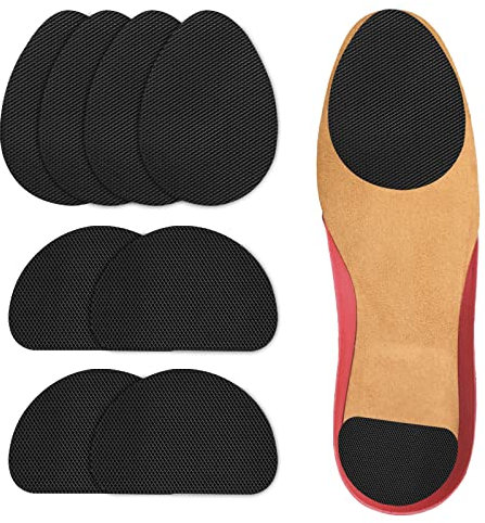 WLLHYF 4 Paare Schuhsohlenschützer Rutschfeste selbstklebende Schuhpads Wiederverwendbare rutschfeste Schuhgriffe Rutschfeste Sohlenschützer Aufkleber für Frauen Männer